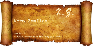 Korn Zamfira névjegykártya